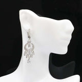 Gorgeous Sapphire Pink Kunzite CZ Silver Earrings