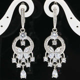 Gorgeous Sapphire Pink Kunzite CZ Silver Earrings