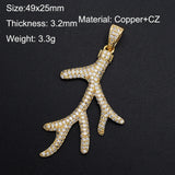 49x25mm CZ Zircon DIY Coral Sea Charm Pendant