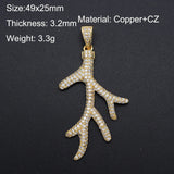 49x25mm CZ Zircon DIY Coral Sea Charm Pendant
