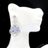 Violet Tanzanite CZ Wedding Earrings