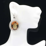 Dazzling Zultanite CZ 925 Silver Earrings Drop