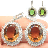 Dazzling Zultanite CZ 925 Silver Earrings Drop