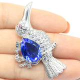 Songbird Tanzanite CZ Wedding Pendant - Anniversary Gift