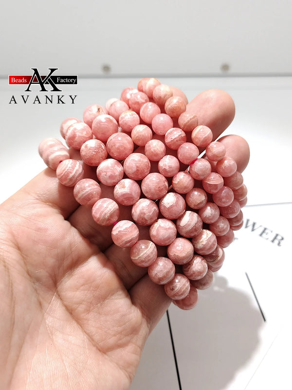 Natural Argentina Rhodochrosite Single Lap Bracelet Necklace