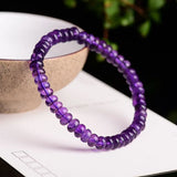 Natural Amethyst Crystal Bracelet, 4A Grade