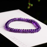 Natural Amethyst Crystal Bracelet, 4A Grade