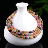 4A Natural Brazil Candy Tourmaline Crystal 4mm Bracelet