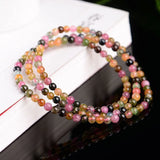 4A Natural Brazil Candy Tourmaline Crystal 4mm Bracelet