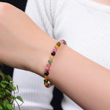 4A Brazil Candy Tourmaline Crystal Bracelets