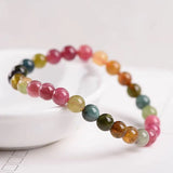 4A Natural Brazil Candy Tourmaline Crystal Bracelets