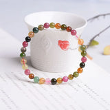 4A Brazil Candy Tourmaline Crystal Bracelets