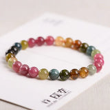 4A Natural Brazil Candy Tourmaline Crystal Bracelets