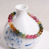 4A Natural Brazil Candy Tourmaline Crystal Bracelets