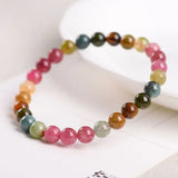 4A Natural Brazil Candy Tourmaline Crystal Bracelets