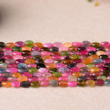 4A Natural Brazil Candy Tourmaline Loose Bead Stone Crystal DIY