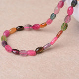 4A Natural Brazil Candy Tourmaline Loose Bead Stone Crystal DIY