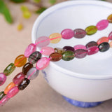 4A Natural Brazil Candy Tourmaline Loose Bead Stone Crystal DIY