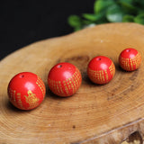4A Cinnabar Zinnober Heart Sutra Buddha Quartz Crystal Bead