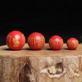 4A Cinnabar Zinnober Heart Sutra Buddha Quartz Crystal Bead