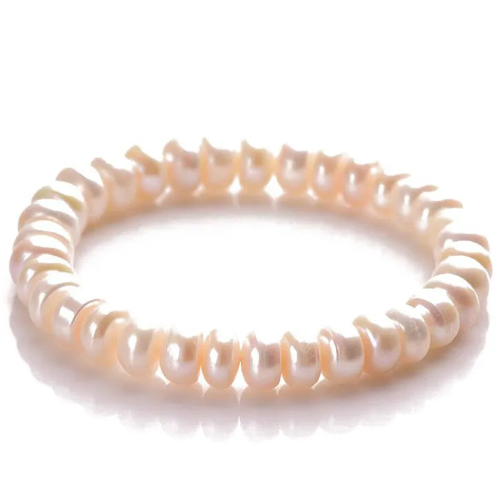 4A Natural Pearl 9mm Crystal Bracelets