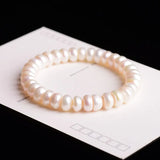 4A Natural Pearl 9mm Crystal Bracelets