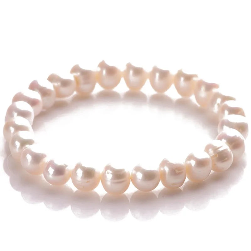 4A Pearl Crystal Bracelet Quartz Natural Fresh Water