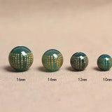4A Natural Green Agate Heart Sutra Buddha Quartz Crystal DIY Beads