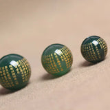 4A Natural Green Agate Heart Sutra Buddha Quartz Crystal DIY Beads
