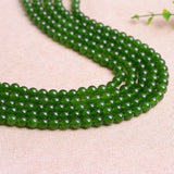 4A Natural Green Chalcedony Loose Bead Stone Crystal DIY