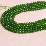 4A Natural Green Chalcedony Loose Bead Stone Crystal DIY