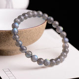 Natural Grey Moonstone Crystal Bracelet