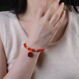 4A Natural Hand Knitting Braid Bracelet Crystal