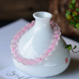 4A Natural Heart Rose Quartz Powder Crystal Bracelets