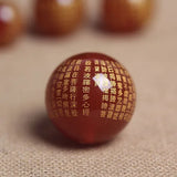 4A Red Agate Heart Sutra Buddha Crystal Bead DIY Jewelry Making