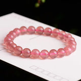 4A Natural Strawberry Quartz Crystal Bracelets