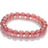 4A Natural Strawberry Quartz Crystal Bracelets