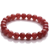 Natural Strawberry Quartz Crystal Bracelet