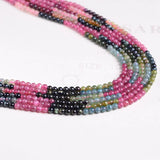 4A Natural Tourmaline Loose Bead Stone Crystal DIY