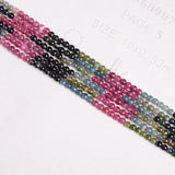 4A Natural Tourmaline Loose Bead Stone Crystal DIY