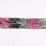 4A Natural Tourmaline Loose Bead Stone Crystal DIY