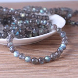 4A Grey Moonlight Stone Bracelet Cat Eye Crystal Jewelry
