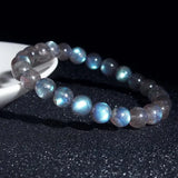 4A Grey Moonlight Stone Bracelet Cat Eye Crystal Jewelry