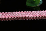 Pink Madagascar Rose Quartz Round Beads 6/8/10mm for Jewelry Making
