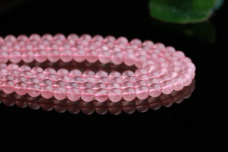 Pink Madagascar Rose Quartz Round Beads 6/8/10mm for Jewelry Making