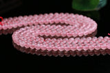 Pink Madagascar Rose Quartz Round Beads 6/8/10mm for Jewelry Making