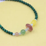 4Circle Malachite Amber Aquamarine Bracelet For Women