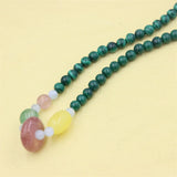 4Circle Malachite Amber Aquamarine Bracelet For Women
