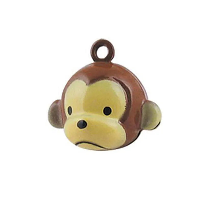 Animal Enamel Copper Monkey Style Bell Charms DIY Craft Pendant Decor
