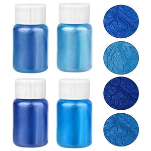4-Color Pearlescent Powder Resin Pigment Kit for DIY Epozoxy
